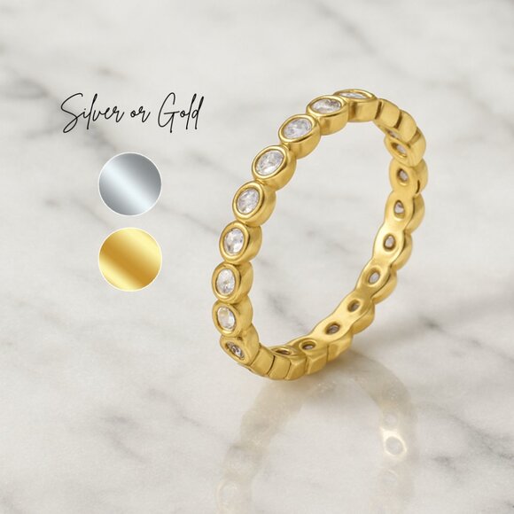 Jewelry - "Demi" ✨ Dainty Gold Plated Diamond Like Ring